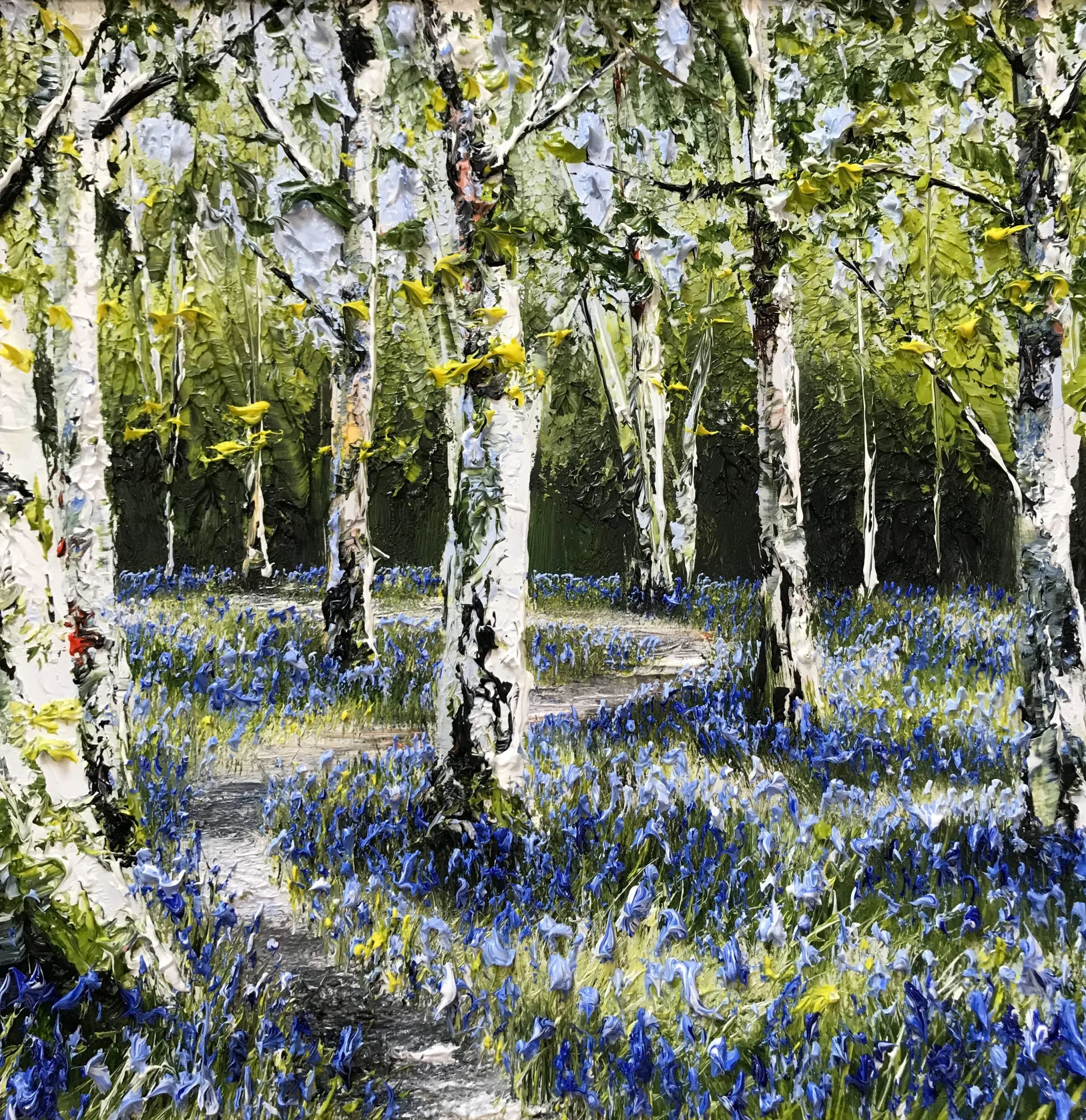 Silver Birch and Bluebells - 2019 - Kilbaha Gallery