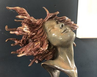 Adil Vezir 'Windswept' in bronze Kilbaha Gallery