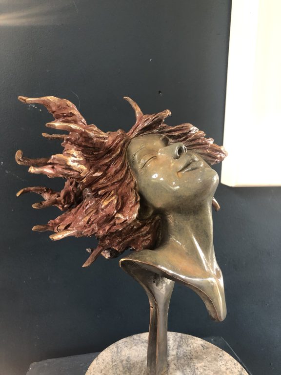 Adil Vezir 'Windswept' in bronze Kilbaha Gallery