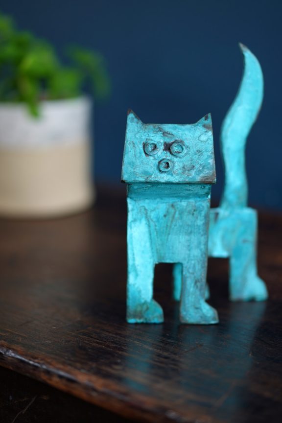 Bronze Cat by Seamus Connolly for Kilbaha Gallery