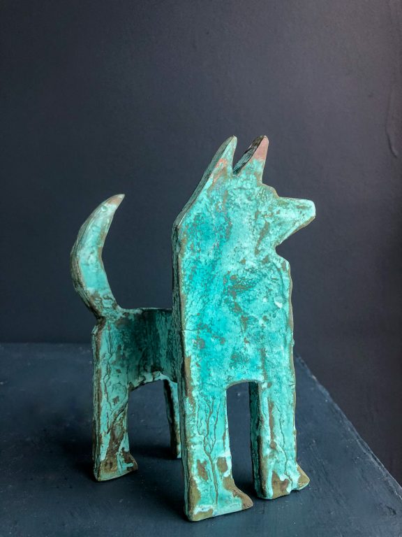 Bronze Dog by Seamus Connolly for Kilbaha Gallery