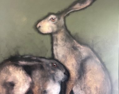 Hares by Heidi Wickham for Kilbaha Gallery