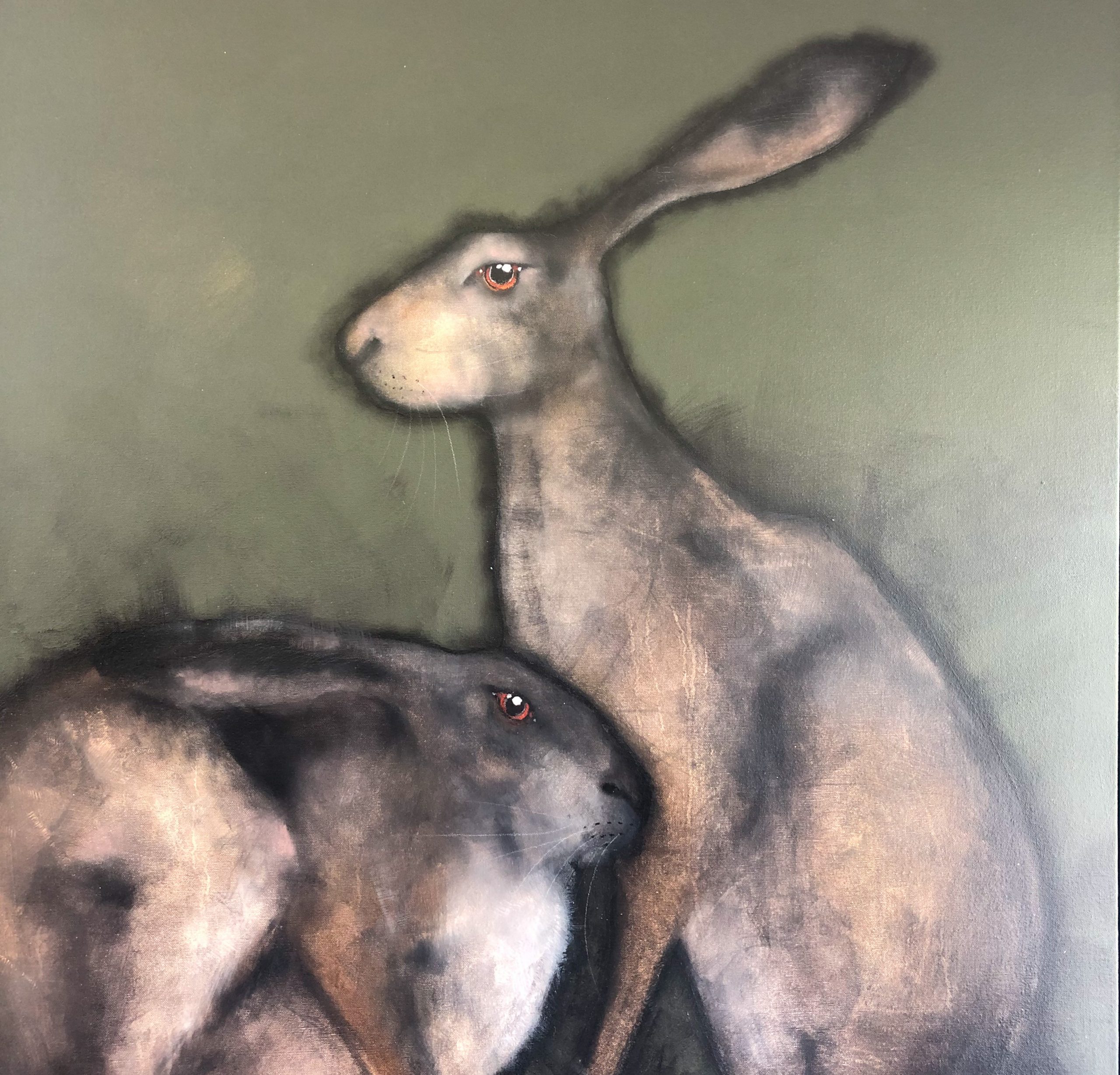 Hares by Heidi Wickham for Kilbaha Gallery