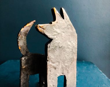 Bronze Dog by Seamus Connolly for Kilbaha Gallery