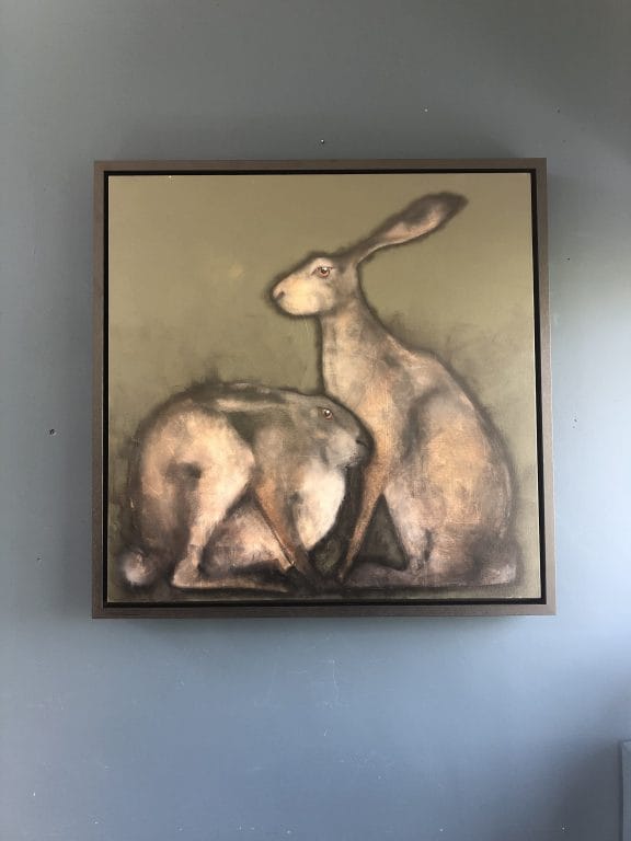 Hares by Heidi Wickham for Kilbaha Gallery