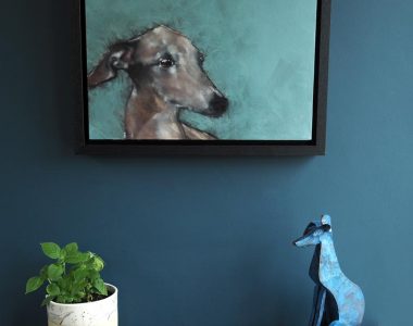 Dog on Green by Heidi Wickham for Kilbaha Gallery Buy Irish Art Online
