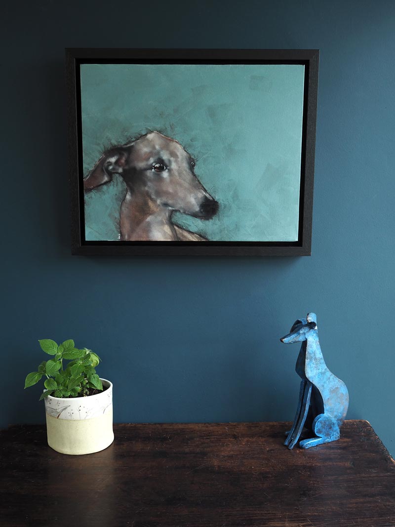 Dog on Green by Heidi Wickham for Kilbaha Gallery Buy Irish Art Online