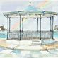 Bandstand with Rainbow Kilkee by Ruth Wood Exclusive to Kilbaha Gallery