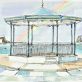 Bandstand with Rainbow Kilkee by Ruth Wood Exclusive to Kilbaha Gallery