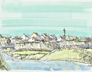 Quilty Village by Ruth Wood Exlusive to Kilbaha Gallery