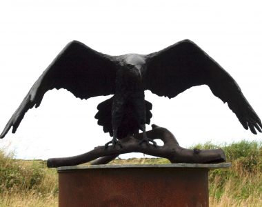 Bronze Raven by Adam Pomeroy for Kilbaha Gallery Buy Irish Art Online