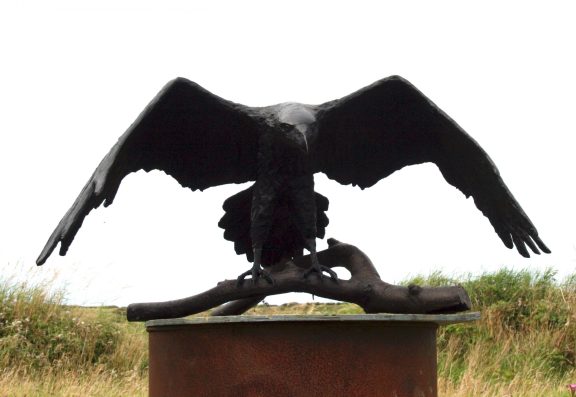 Bronze Raven by Adam Pomeroy for Kilbaha Gallery Buy Irish Art Online