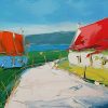 Loop Head Cottages by David Coyne for Kilbaha Gallery Buy Irish Art Online