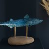 Des Leddin Bronze Mackerel on stone Buy Irish Art Kilbaha Gallery