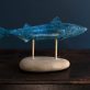 Des Leddin Bronze Mackerel on stone Buy Irish Art Kilbaha Gallery