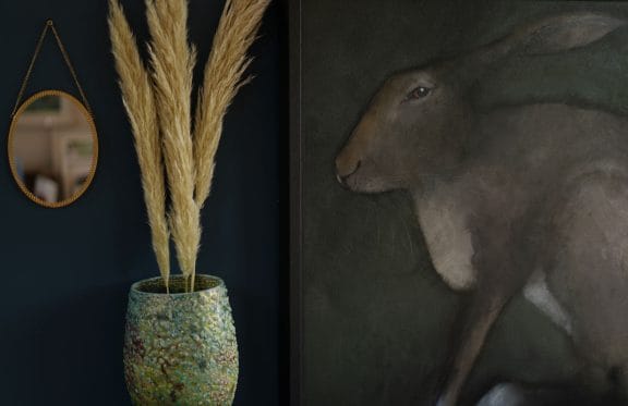 hare on green Heidi Wicham for Kilbaha Gallery Buy Irish Art Online