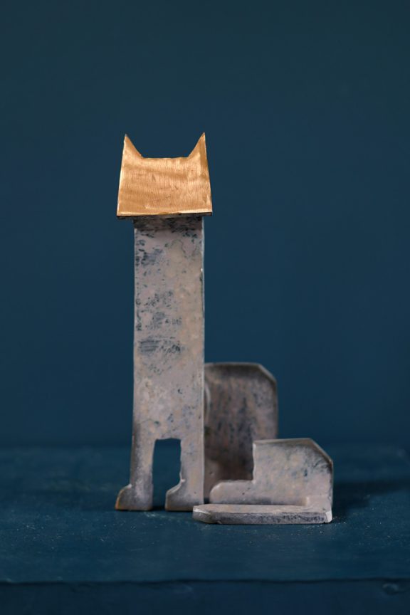 Bronze Cat Pink by Seamus Connolly for Kilbaha Gallery Buy Irish Art Online