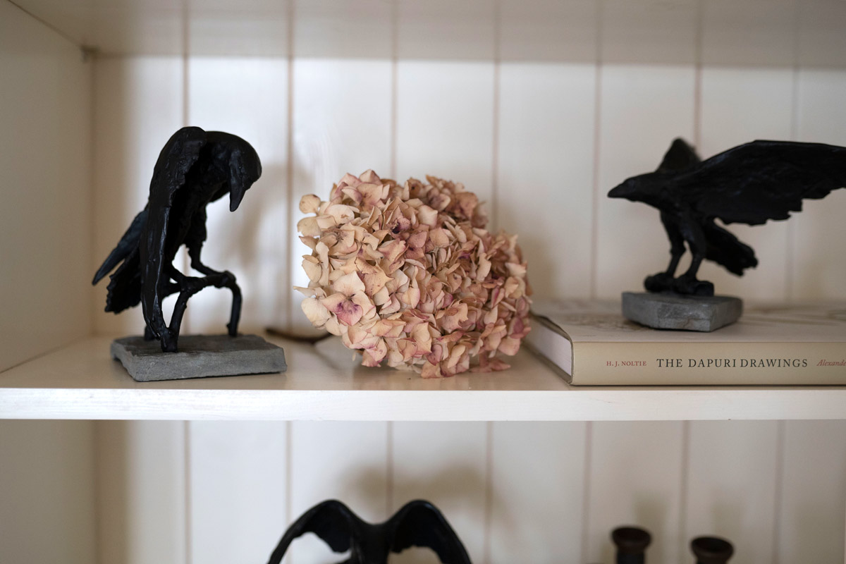 bronze ravens by Adam Pomeroy for Kilbaha Gallery