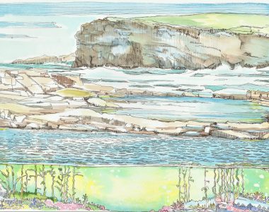 The Pollock Holes Kilkee Ruth Wood Pen & Ink 2020