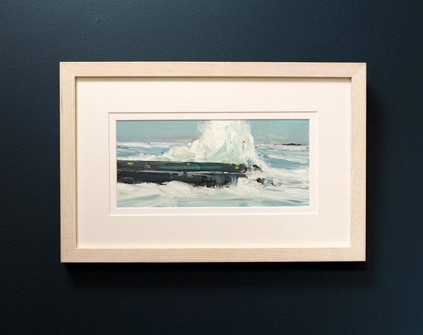 Storm Emma Doolin Pier by Kaye Maahs for Kilbaha Gallery Buy Irish Art Online