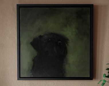 Small Dog on Green by Heidi Wickham for Kilbaha Gallery