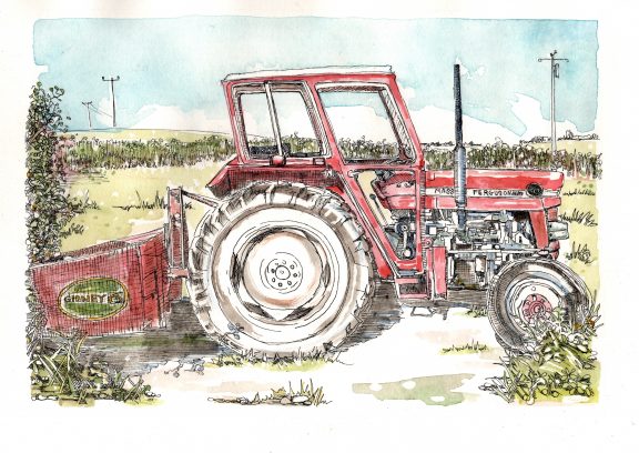 Ballard Tractor, Baltard Co. Clare, 29.7 x 42.0 cm.
