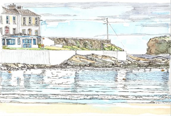 Sykes Corner, Kilkee, Co. Clare. 29.7 x 42.0 cm.