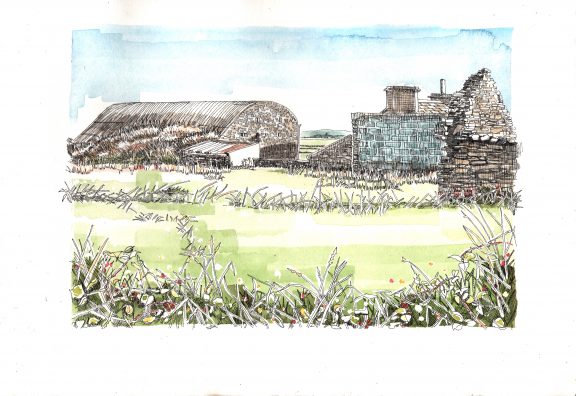 The Barn, Baltard, Co. Clare. 29.7 x 42.0 cm.