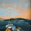 Evening Catch David Coyne Fishing - oil painting - Kilbaha Gallery