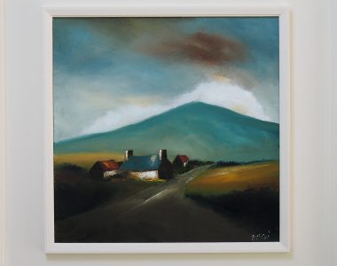 A Country Way- Padraig McCaul - cottage, mountain, West of Ireland, Kilbaha Gallery, Art, Irish Gift, Irish Art,