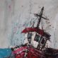 Danny Vincent Smith Pink Boat West of Ireland, Fishing Boat, Painting Ireland, Art., Print