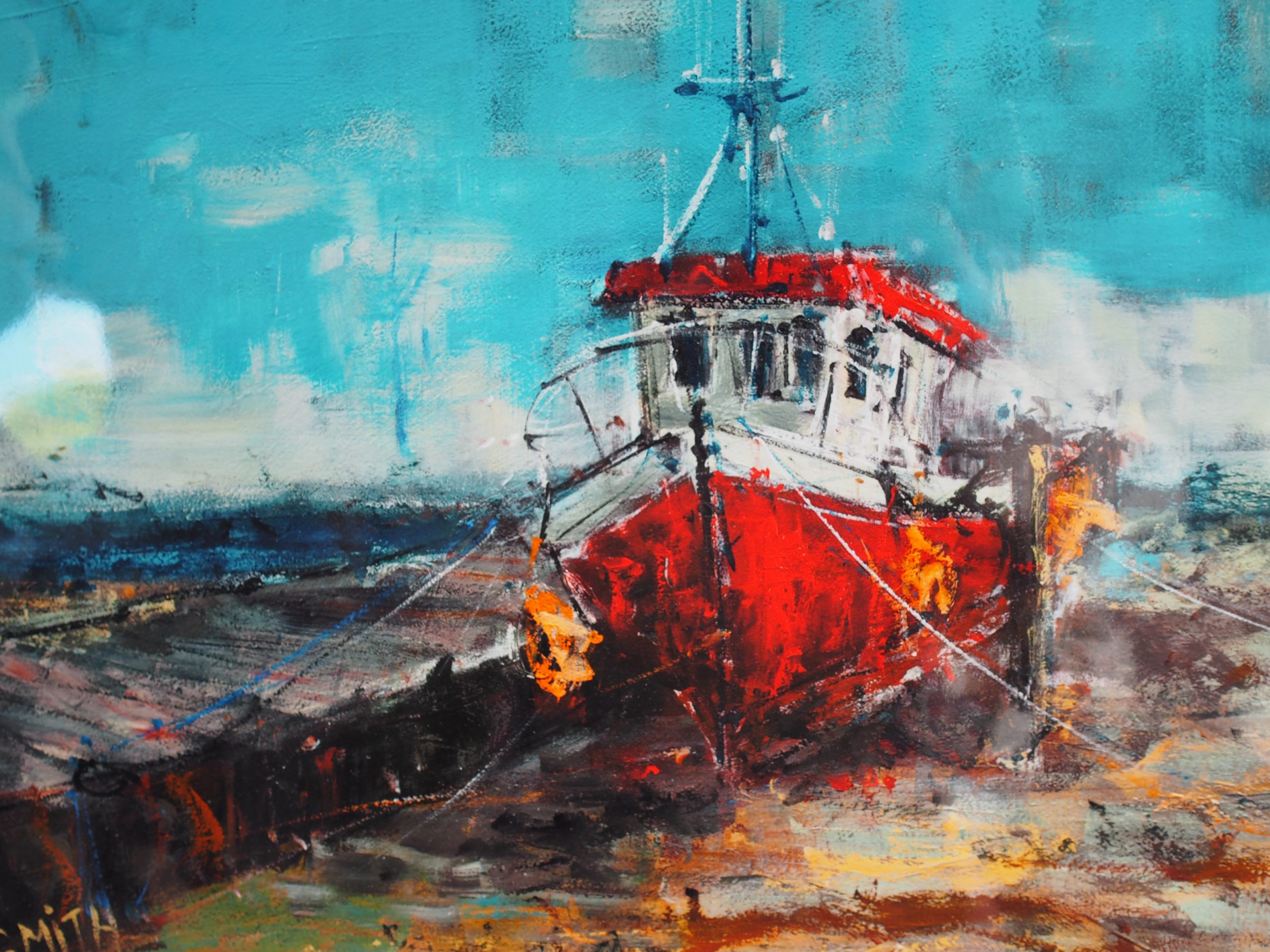 fishing boat by Danny Vincent Smith PRINT, irish gift, art, prints, kilbaha gallery