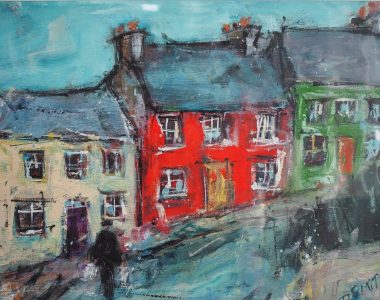 Irish Village by Danny Vincent Smith PRINT, irish gift, art, prints, kilbaha gallery