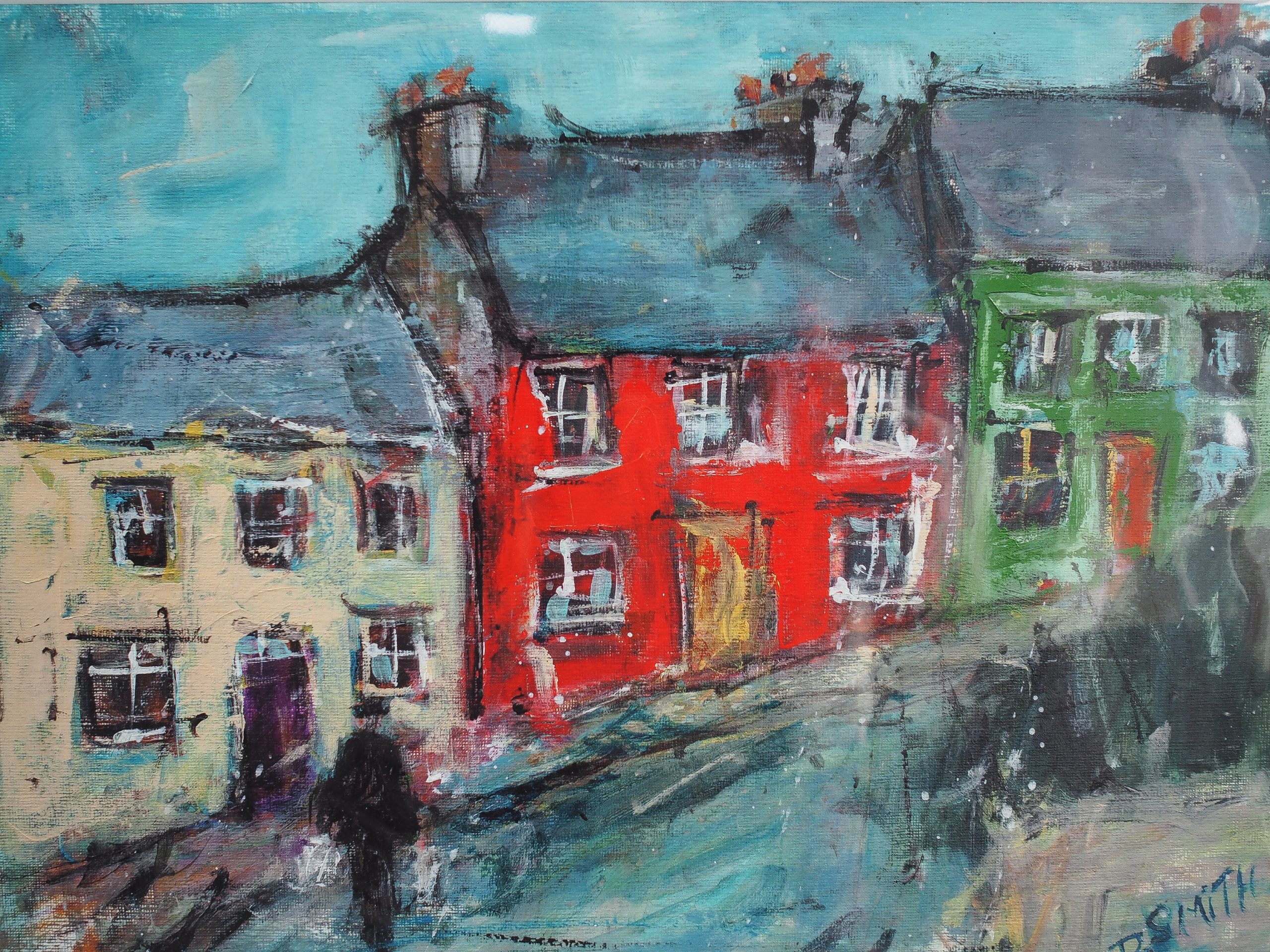 Irish Village by Danny Vincent Smith PRINT, irish gift, art, prints, kilbaha gallery