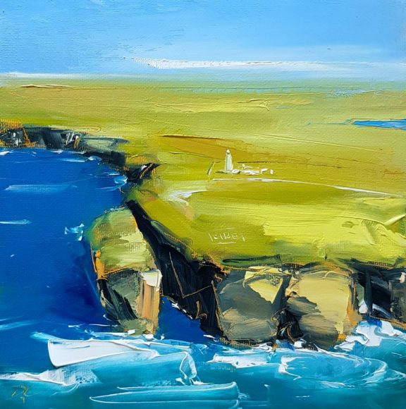 David Coyne Loop Head WAW Painting Oils Palette Knife Co Clare West of Ireland Gift Irish Art