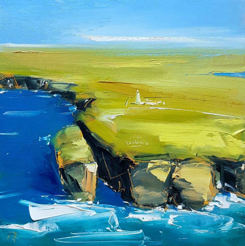 David Coyne Loop Head WAW Painting Oils Palette Knife Co Clare West of Ireland Gift Irish Art