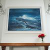 Storm in Blue I by Fiona ni Chuinn Seascape Painting Oils WAW Irish Art