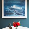 Storm in Blue I by Fiona ni Chuinn Seascape Painting Oils WAW Irish Art