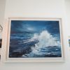 Storm in Blue II by Fiona ni Chuinn Painting Seascape Ireland Kilbaha Gallery Irish Art