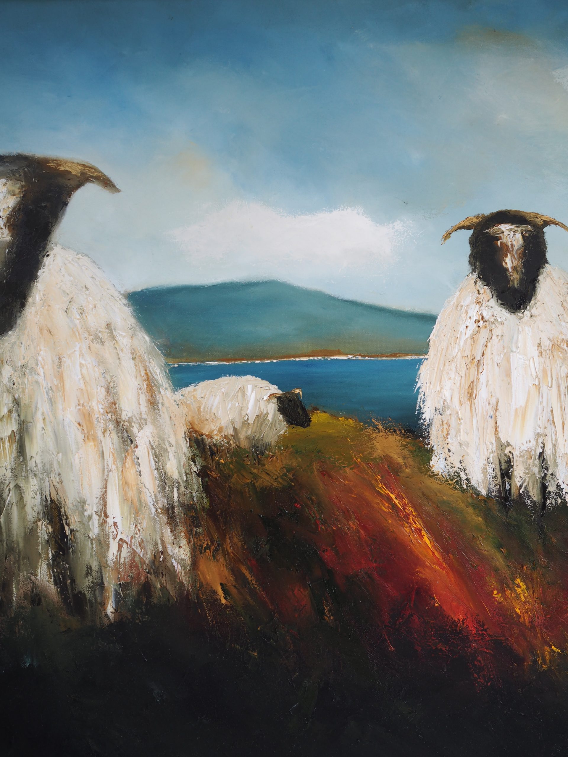 Padraig McCaul Painting Sheep West of Ireland WAW