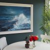 Storm in Blue II by Fiona ni Chuinn Painting Seascape Ireland Kilbaha Gallery Irish Art