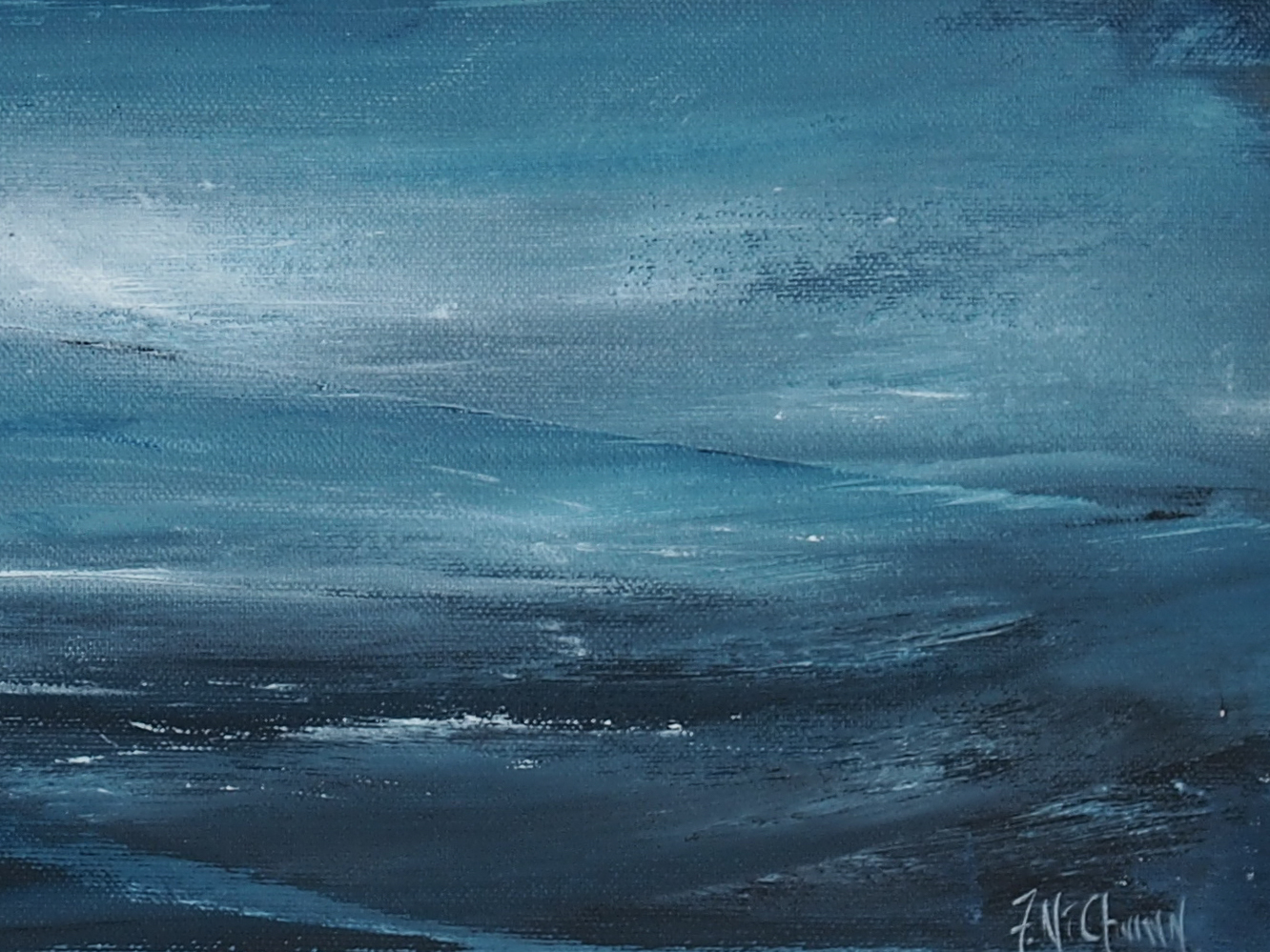 Into the Blue III Painting Seascape Ireland WAW Irish Art
