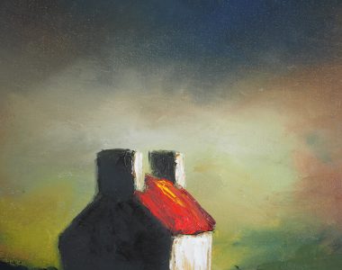 A Quiet Home Padraig McCaul oil painting Kilbaha Gallery Irish Art Cottage