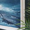 Storm in Blue I by Fiona ni Chuinn Seascape Painting Oils WAW Irish Art