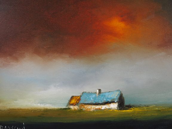 Clare Cottage Padraig McCaul oil painting Kilbaha Gallery Irish Art Cottage