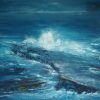 Storm in Blue I by Fiona ni Chuinn Seascape Painting Oils WAW Irish Art