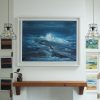 Storm in Blue I by Fiona ni Chuinn Seascape Painting Oils WAW Irish Art