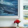 Storm in Blue I by Fiona ni Chuinn Seascape Painting Oils WAW Irish Art
