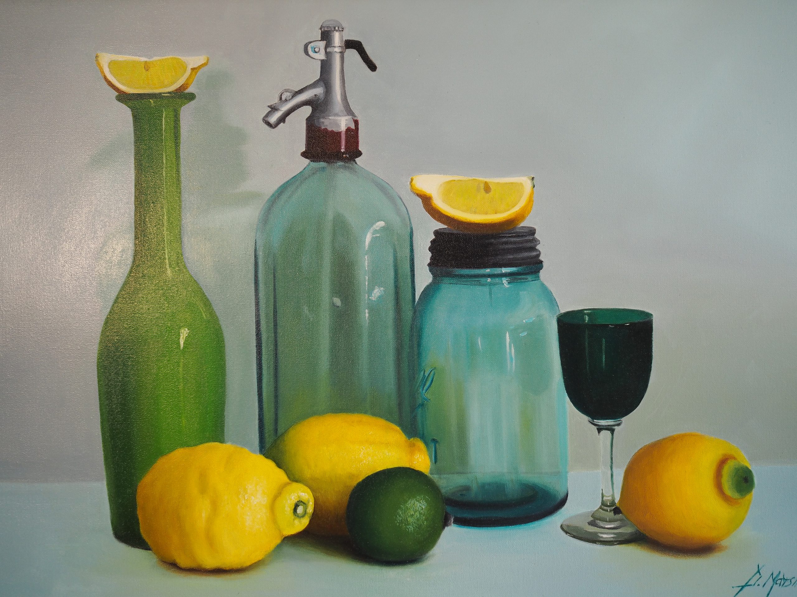 Diana Marshall Fine Art Oil Painting Lemons Jar Irish Gift