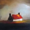 worried sky cottage by Padraig McCaul Irish art Kilbaha Gallery
